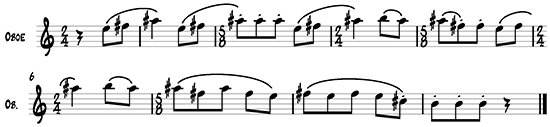 Bartók, Concerto for Orchestra, Fourth movement at measure 4
